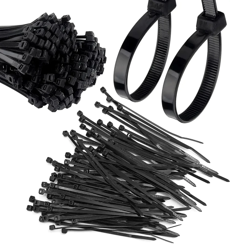 Kabelių užveržimo dirželiai juodi 100 vnt. 100x2,5 mm A24