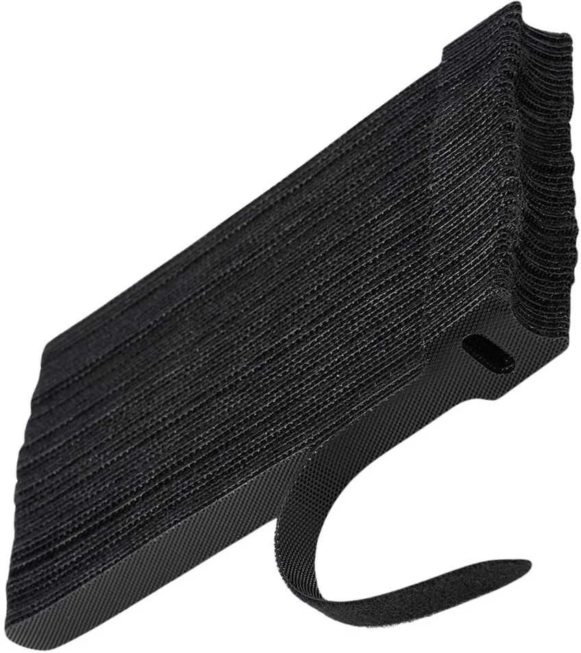 Kablių susegimo juostelės, 40 vnt., juodos, 12x150 mm
