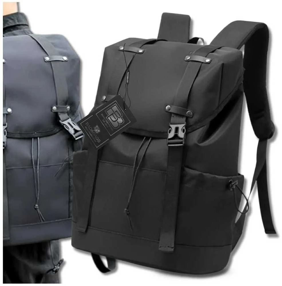 Kelioninė kuprinė BAD&BAGS, juoda, vandeniui atspari