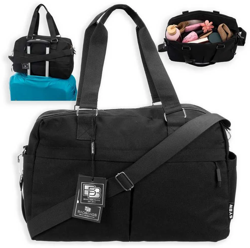 Kelioninė rankinė BAD&BAGS, juoda, kelioninė