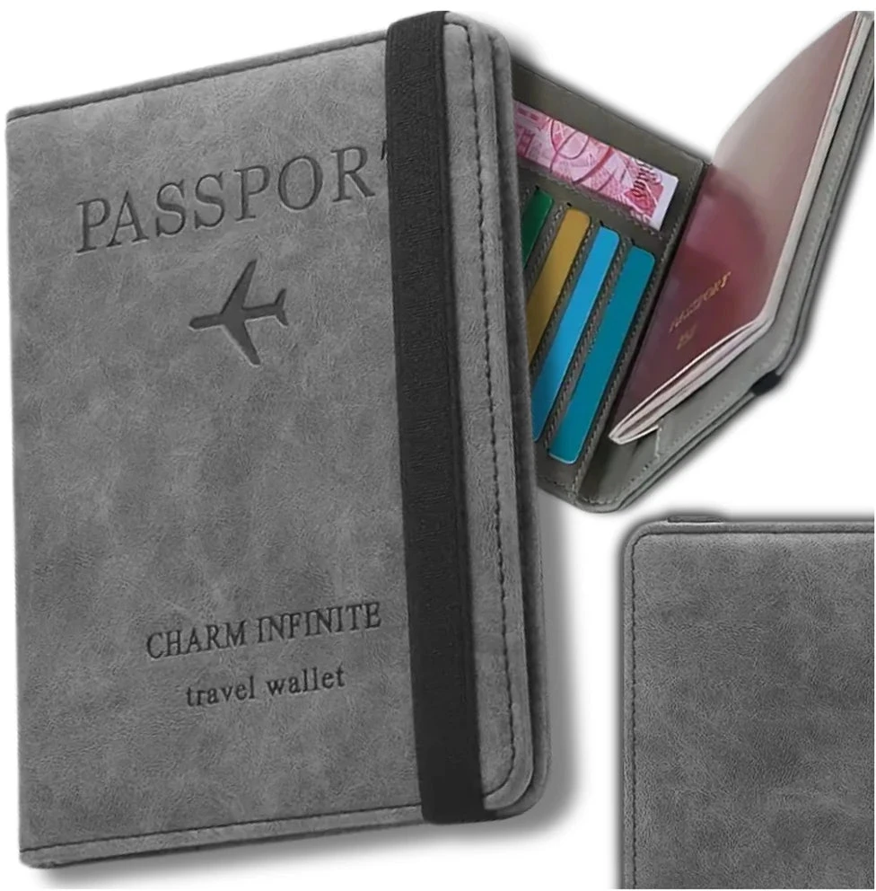 Kelioninis dėklas pasui ir dokumentams, RFID apsauga.