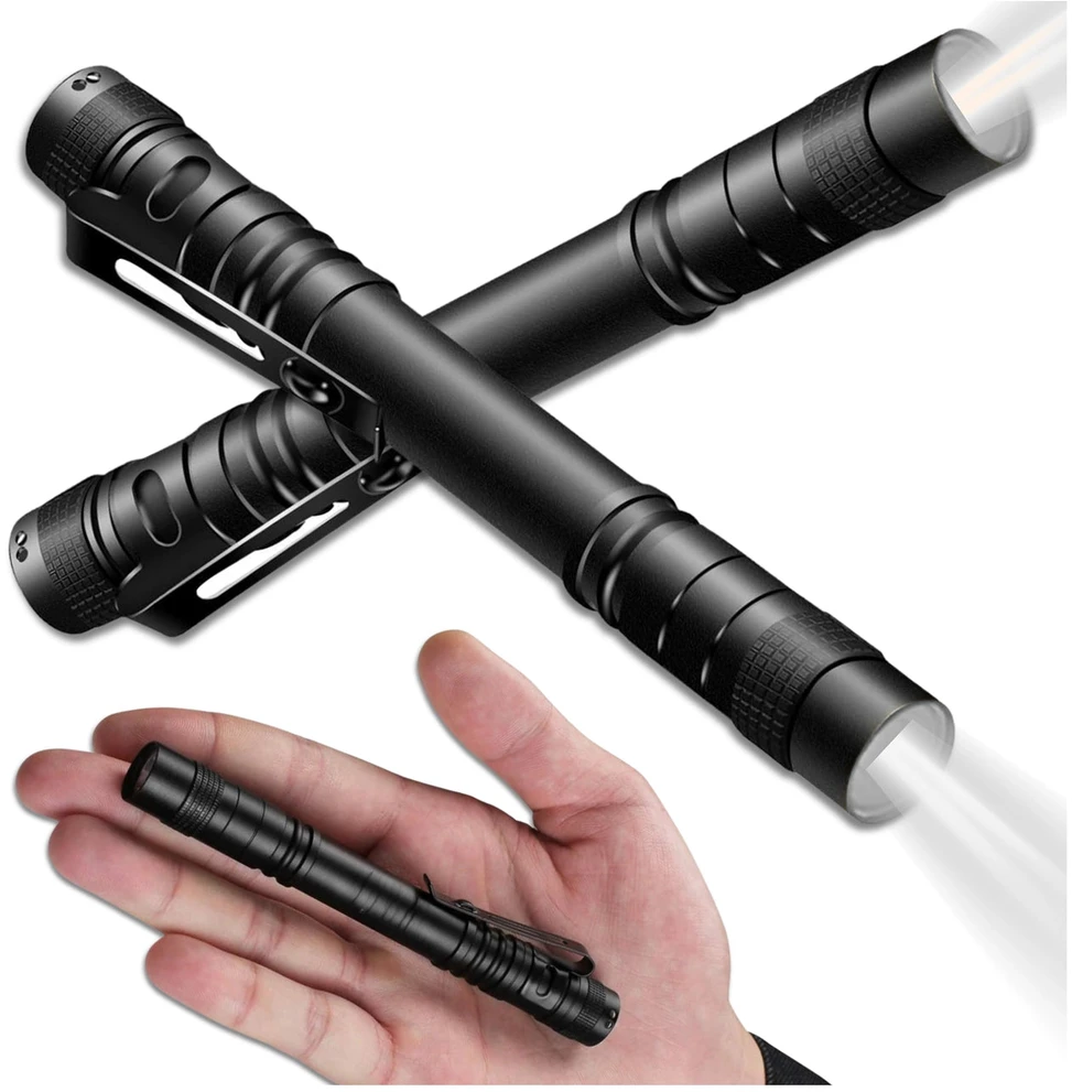 Kišeninis LED žibintuvėlis juodas aliuminis XPE (2 vnt.) Z11