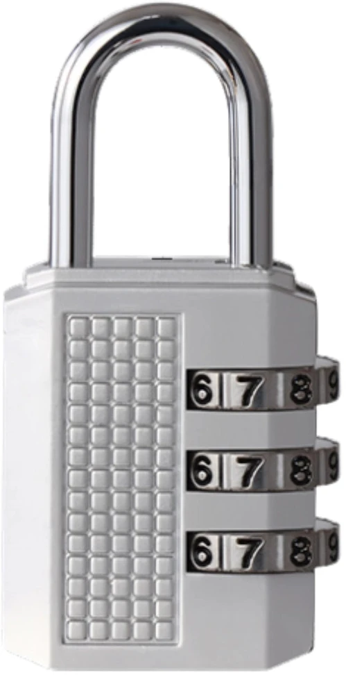 Kombinacinė spyna sidabrinė metalinė 54 mm D57
