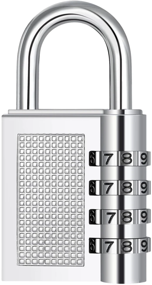 Kombinacinė spyna sidabrinė metalinė 78 mm D70