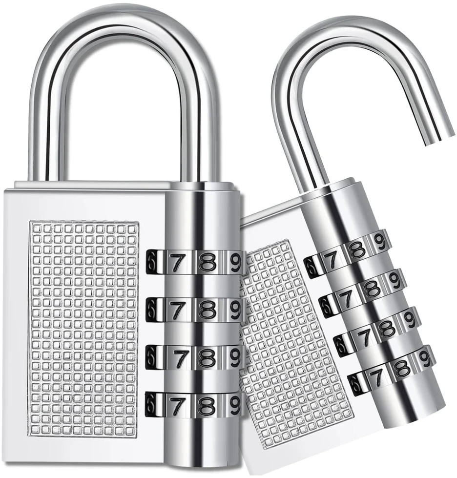 Kombinacinė spyna sidabrinė metalinė 78 mm D70