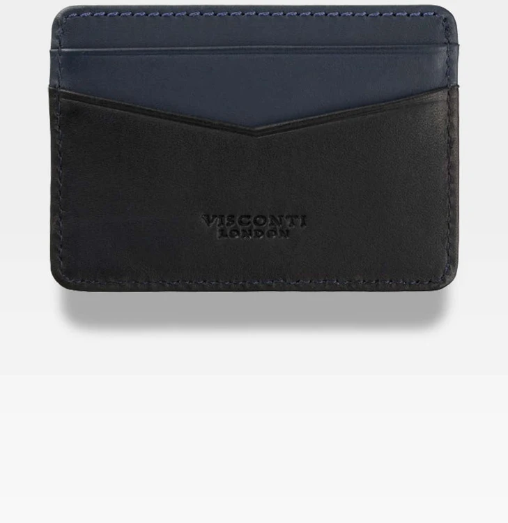 Kortelių dėklas vyrams Visconti L40, juodas