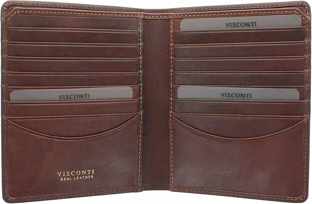 Kortelių dėklas vyrams Visconti TSC49 Tan