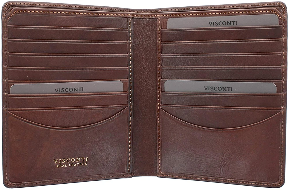 Kortelių dėklas vyrams Visconti TSC49 Tan