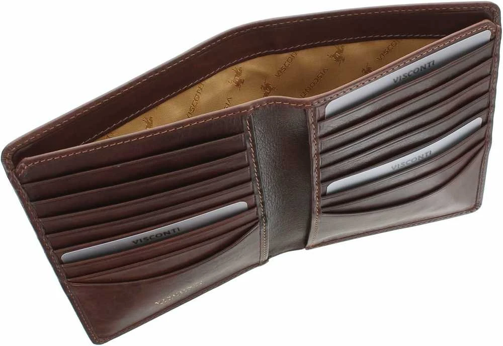 Kortelių dėklas vyrams Visconti TSC49 Tan