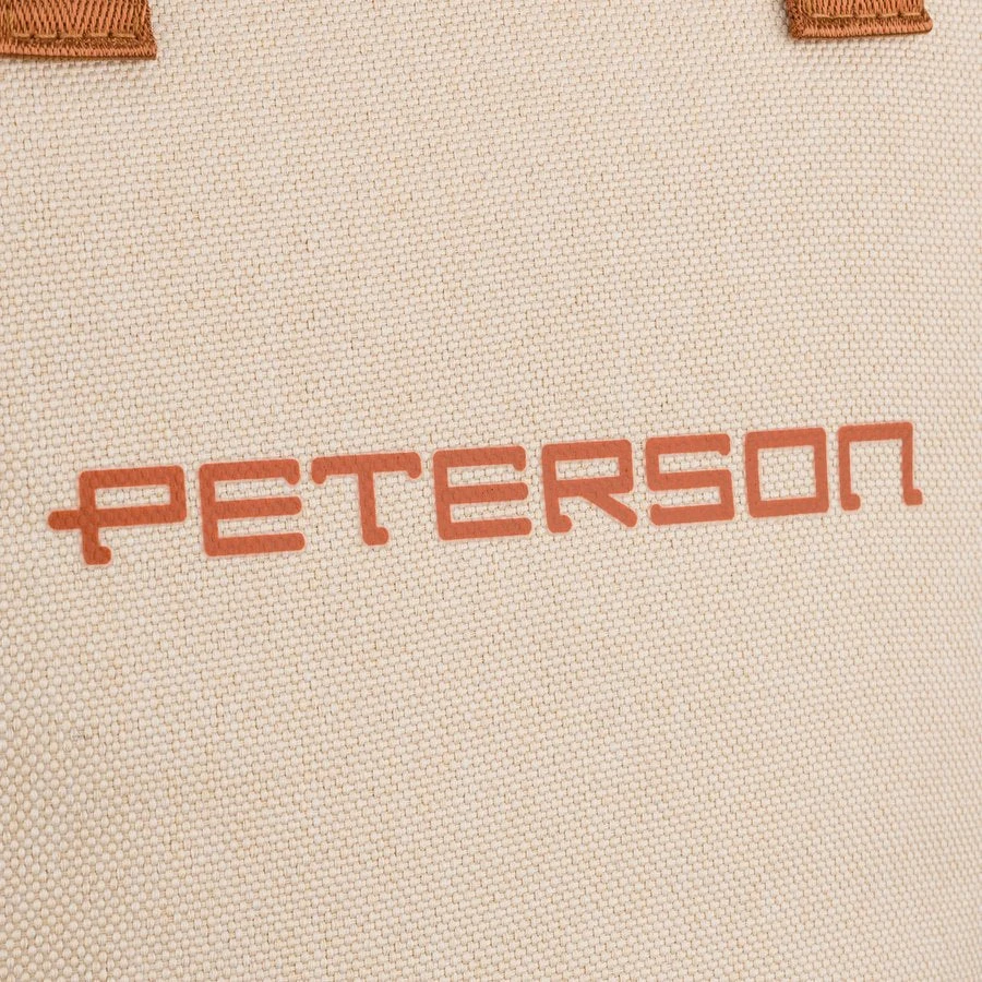 Kosmetinė iš sintetinio audinio Peterson, smėlio ir rudos spalvos, su užtrauktuku RT21