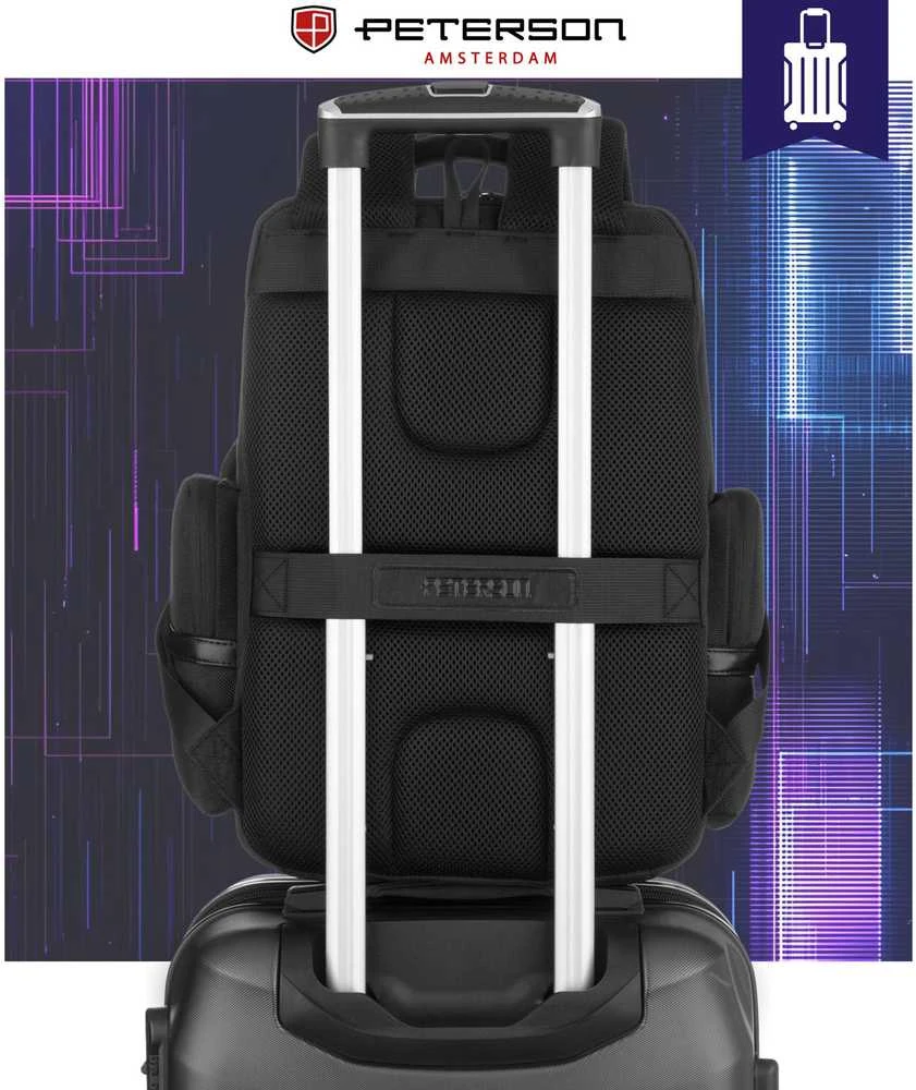 Kuprinė unisex Peterson, juoda K17