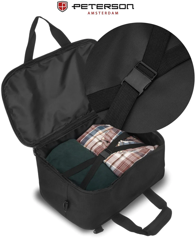 Kuprinė unisex Peterson, juoda K23