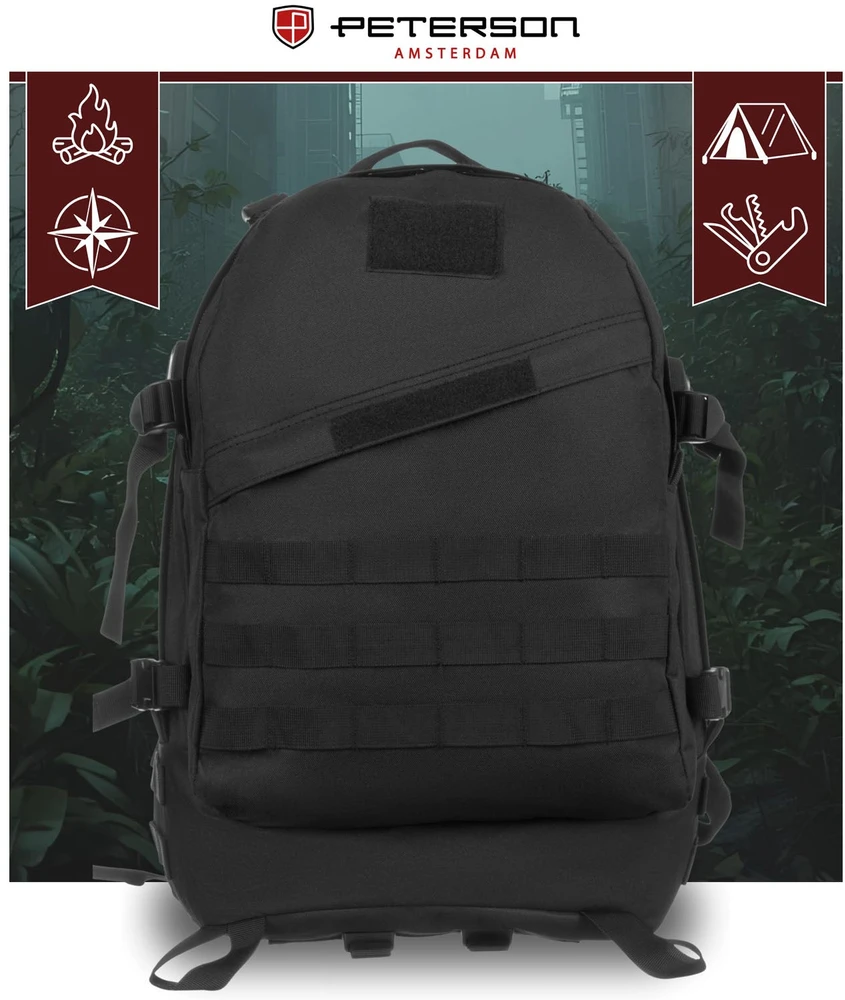 Kuprinė unisex Peterson, juoda K27