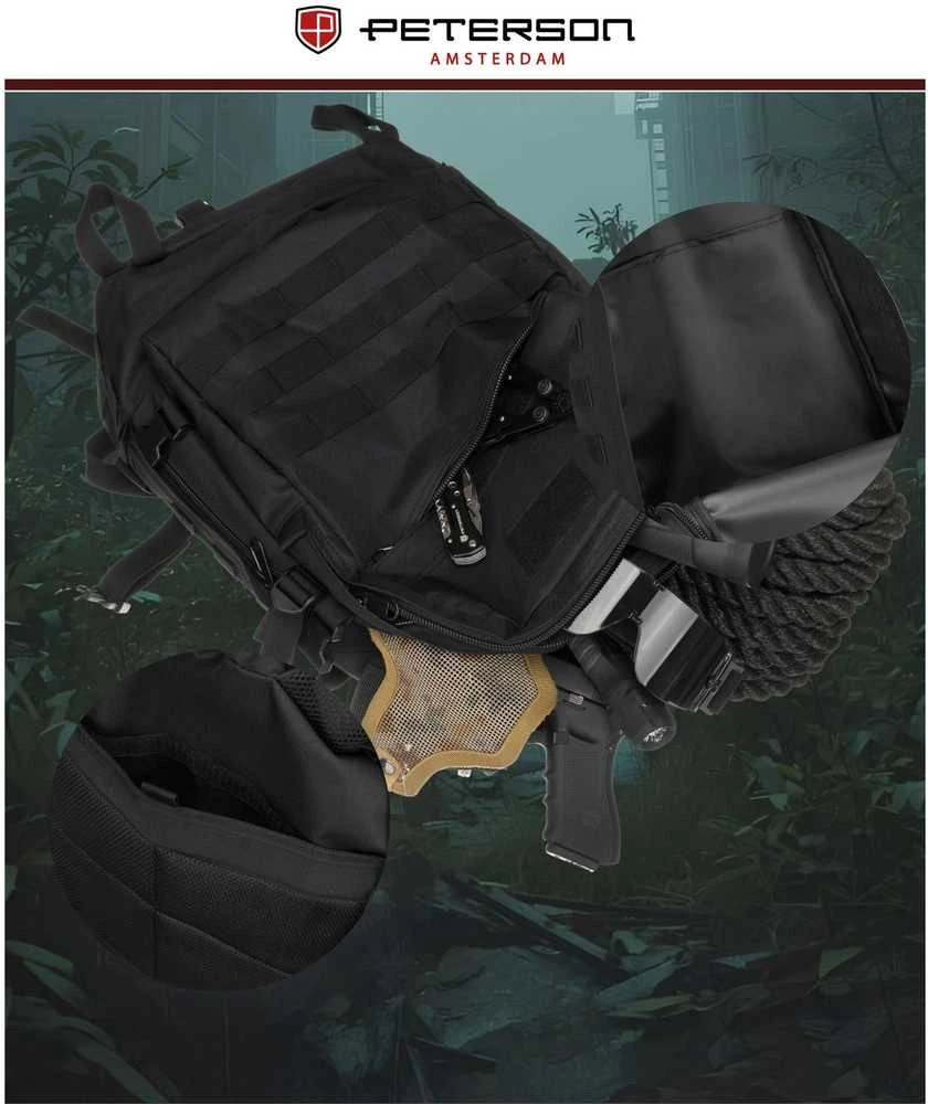Kuprinė unisex Peterson, juoda K27