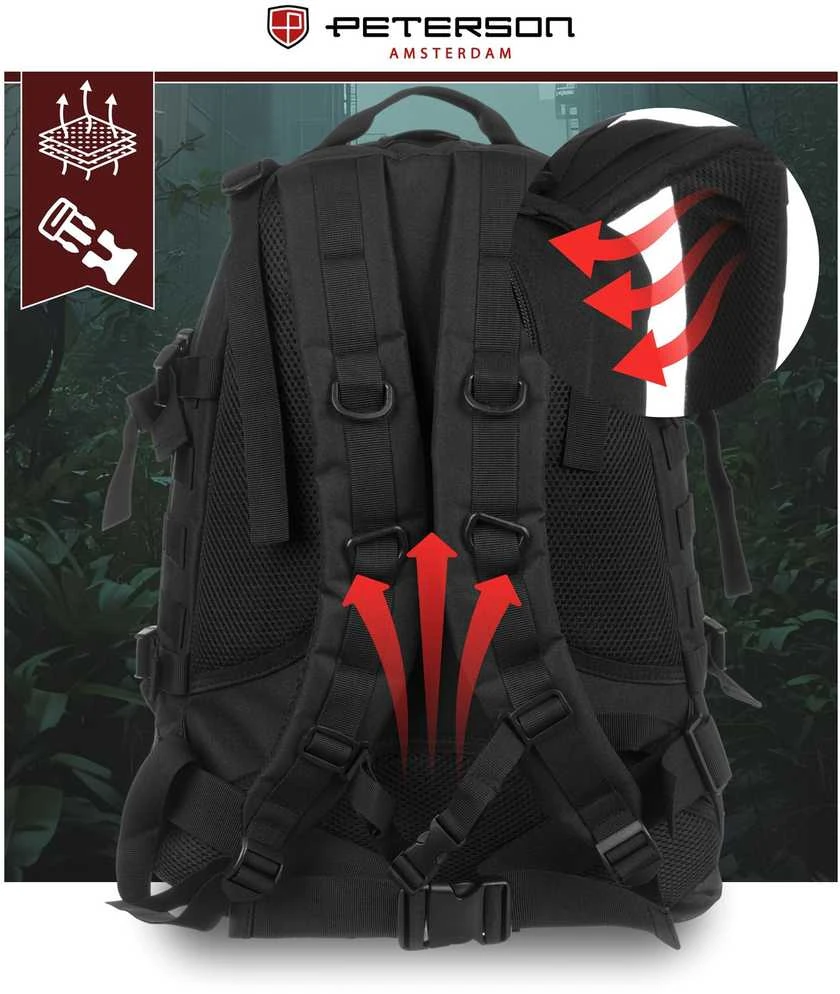 Kuprinė unisex Peterson, juoda K27