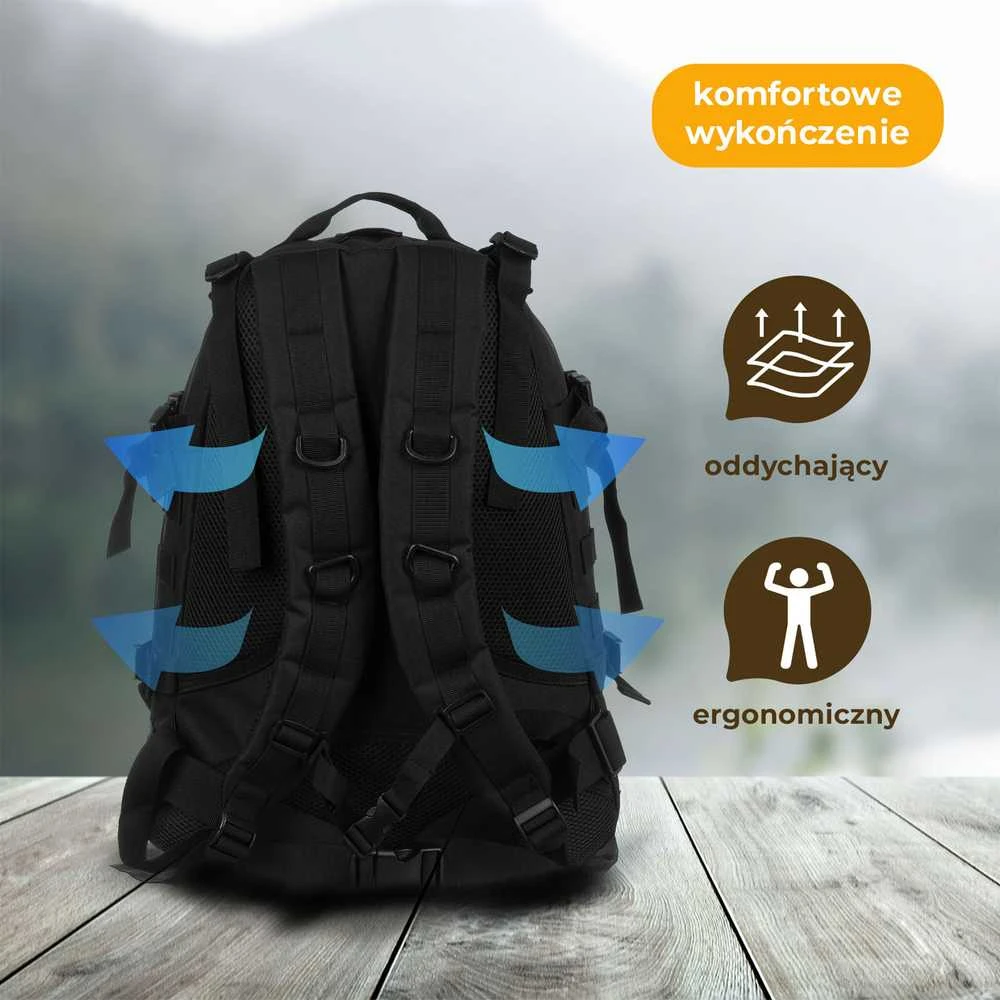 Kuprinė unisex Peterson, juoda K27