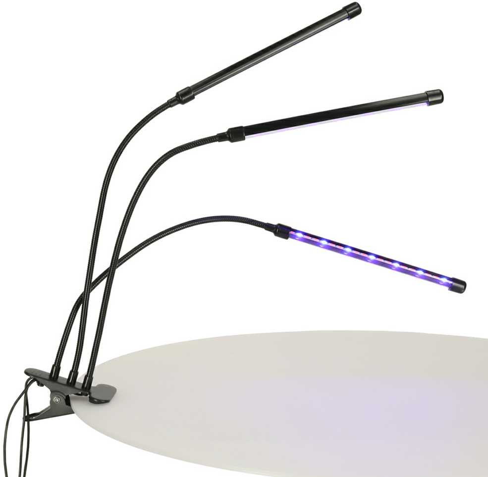 LED augalų auginimo lempa su 3 lemputėmis
