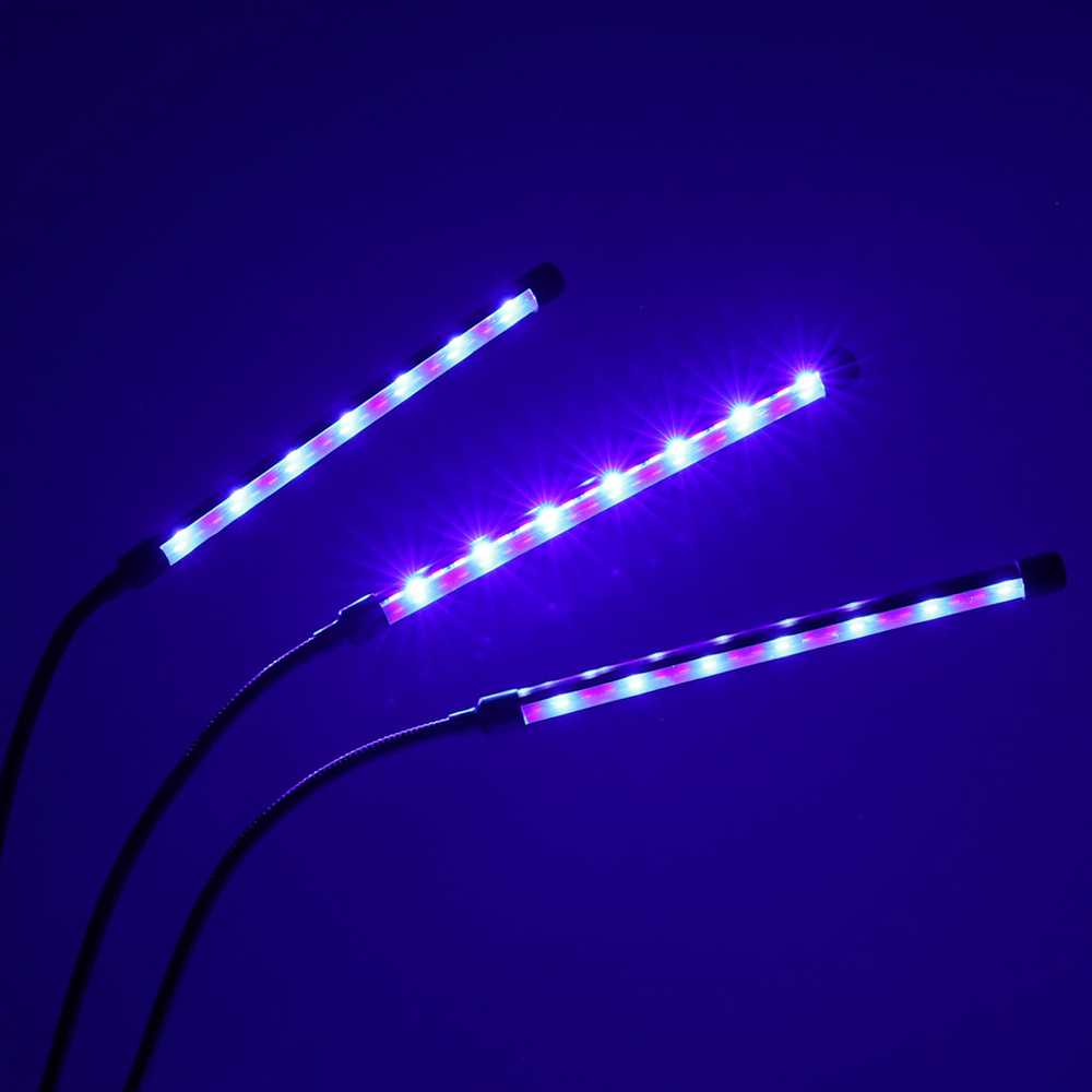 LED augalų auginimo lempa su 3 lemputėmis