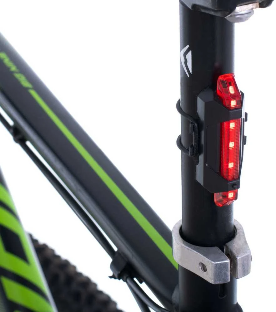 LED dviračio žibintų rinkinys RALLEX, priekinis ir galinis, USB įkrovimas