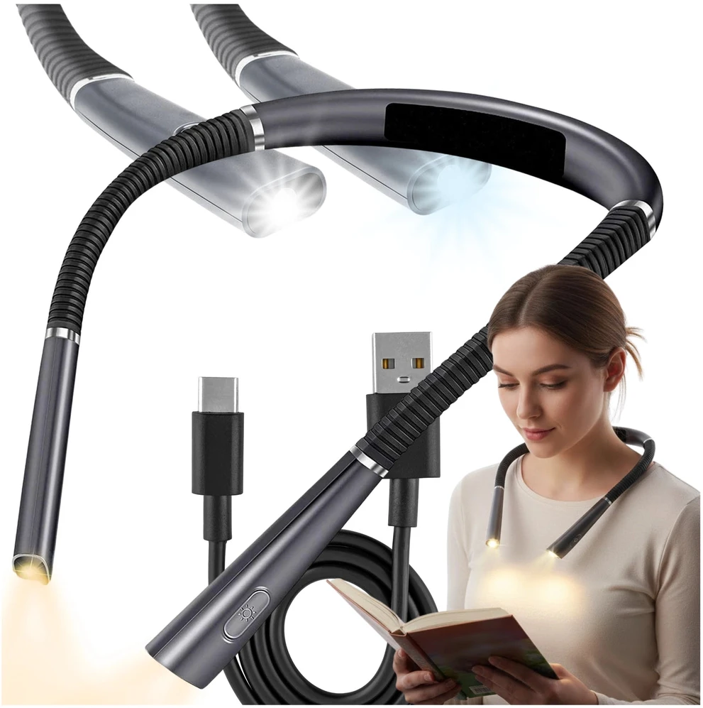 LED kaklo skaitymo lempa, USB, 56 cm Z13