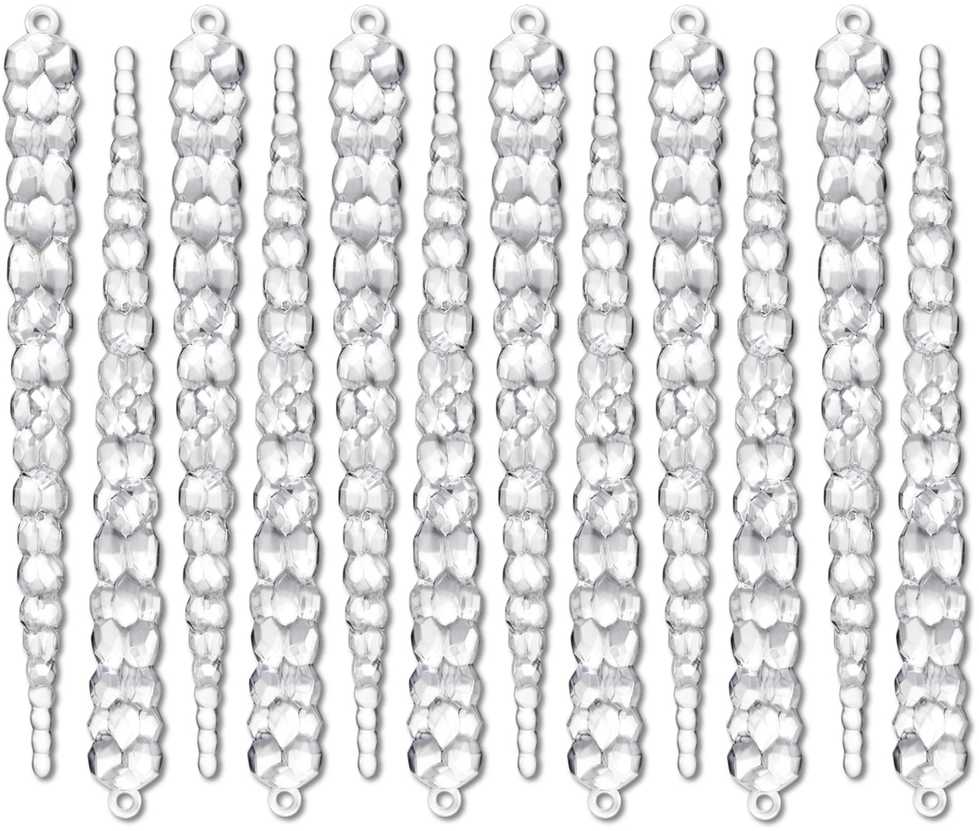 Ledo varvekliai eglutei, 12 vnt, 13 cm