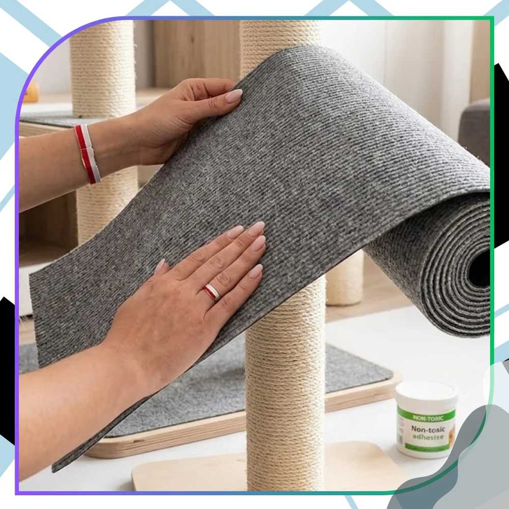 Lipnus katės draskyklės kilimėlis pilkas PVC