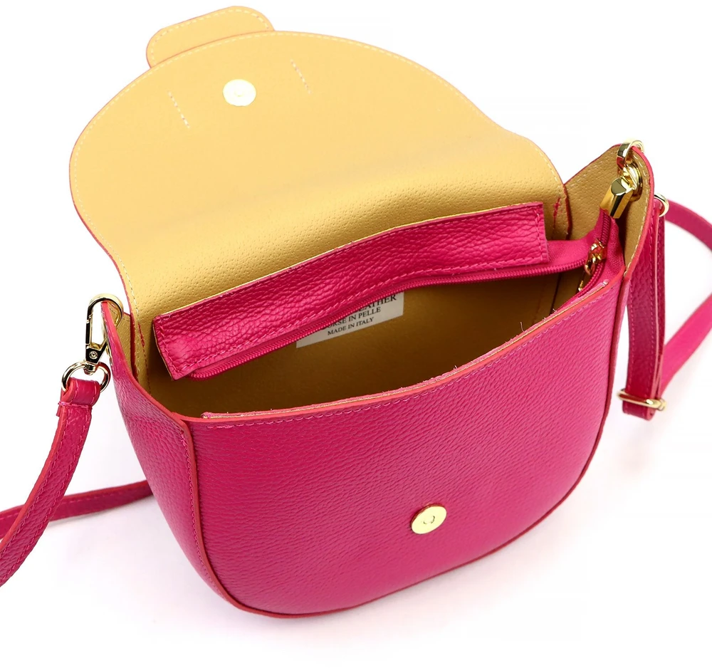 Vera Pelle Torebka Damska Listonoszka Skóra Naturalna Mała Crossbody