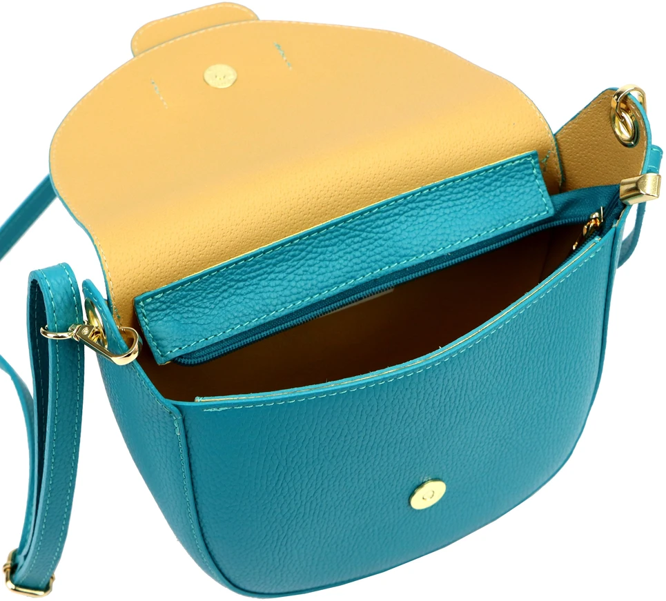 Vera Pelle Torebka Damska Listonoszka Skóra Naturalna Mała Crossbody