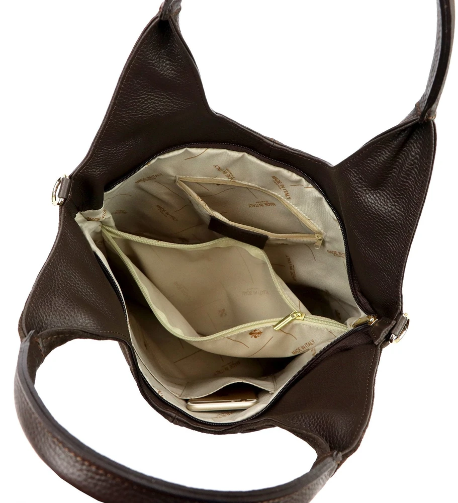 Damska torebka shopper Luka 26-013 Croco ze skóry naturalnej