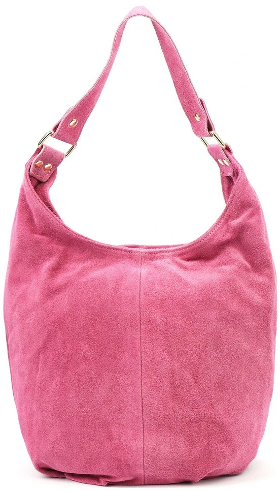VERA PELLE Moteriška Odinė Shopper Rankinė Su Suede, Su Užtrauktuku ir Diržu