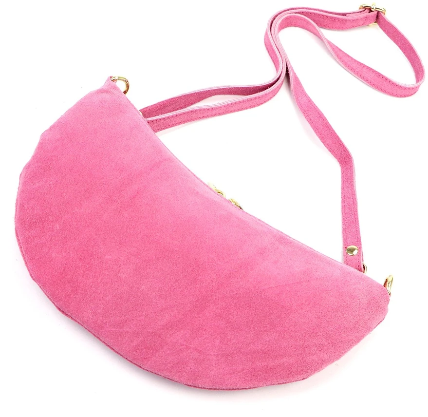 Vera Pelle Torebka Damska Listonoszka Skórzana Mała Złote Okucia Crossbody