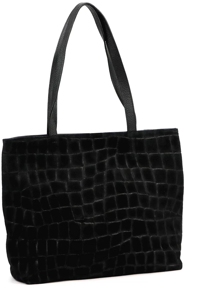 Skórzana torebka na ramię Luka 26-158 CROCO DOUBLE A4