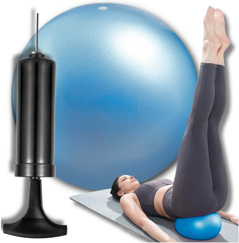 Maža jogos fitneso kamuolys, 22 cm, su pompa, reabilitacijai