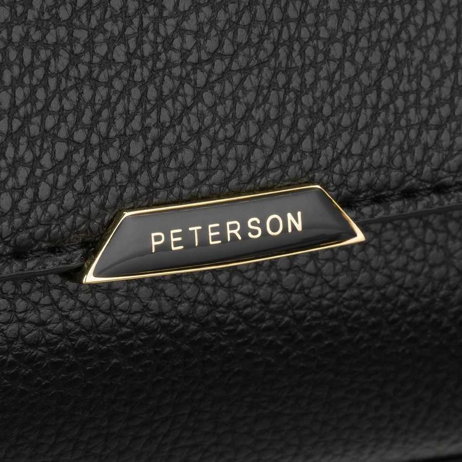 Maža moteriška „Peterson“ crossbody rankinė iš ekologiškos odos, juoda