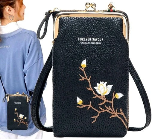 Maža rankinė, piniginė moterims T14, juoda