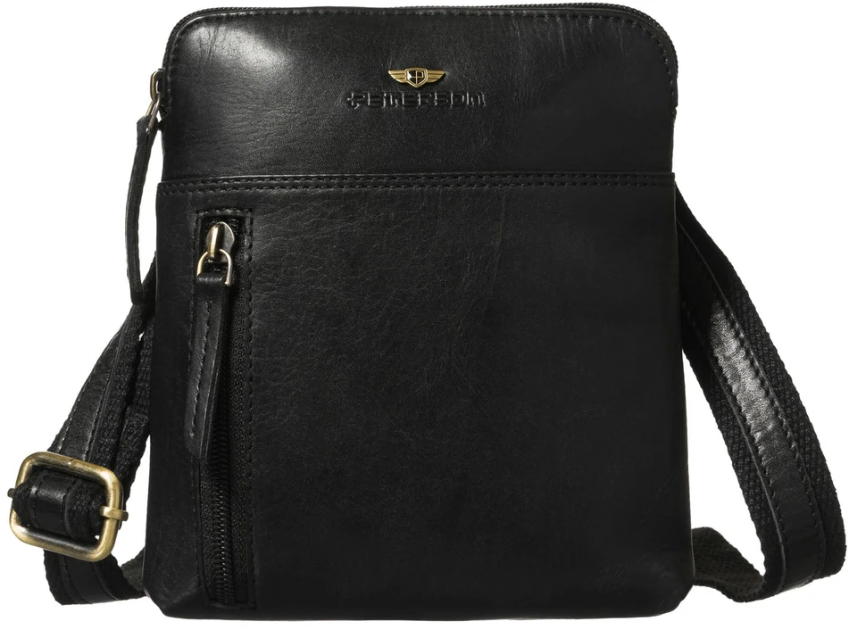 Maža vyriška odinė crossbody rankinė Peterson, ruda AX22