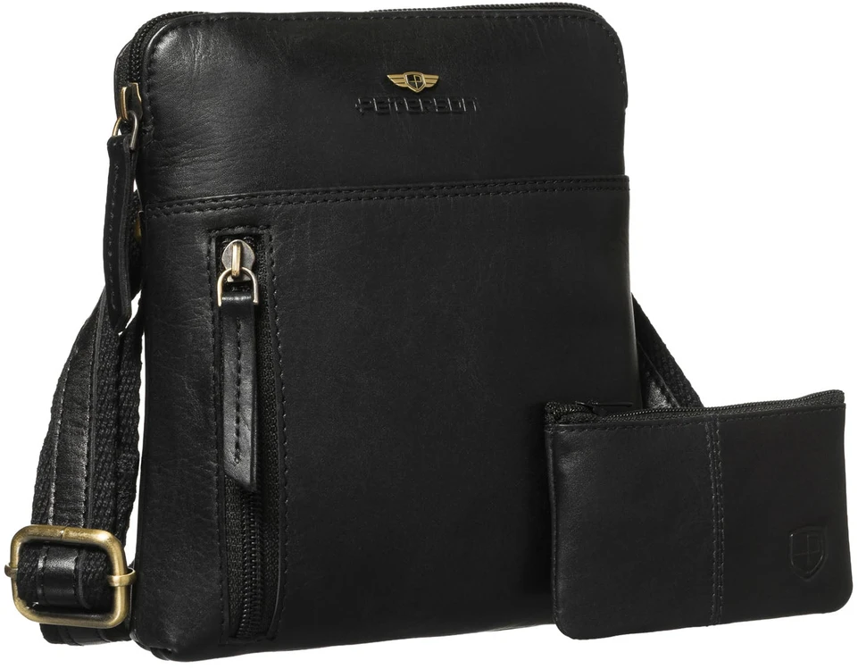 Maža vyriška odinė crossbody rankinė Peterson, ruda AX22