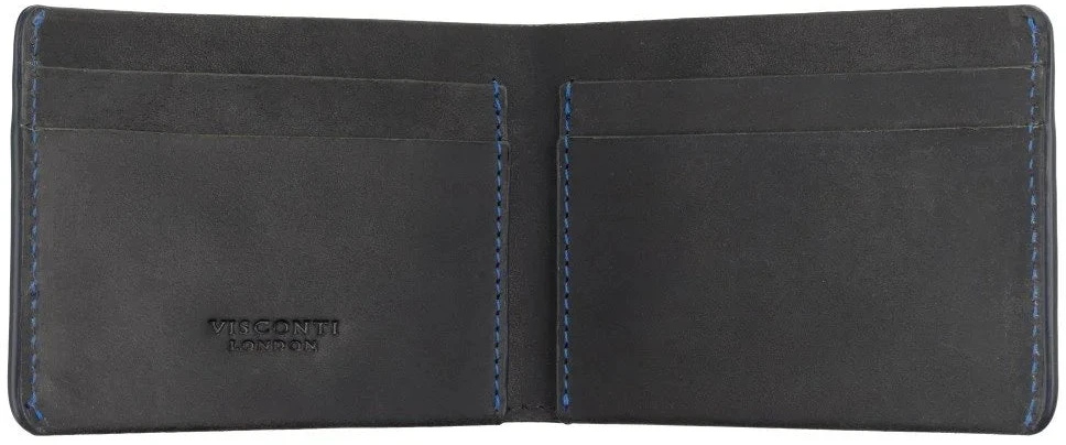 Maža vyriška odinė piniginė Visconti RW49, mėlyna D40125