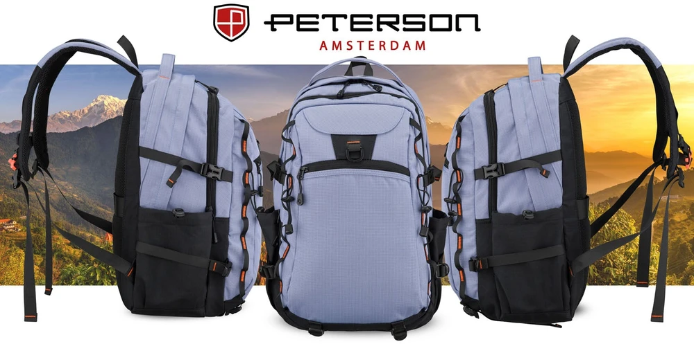 Mėlyna poliesterio kuprinė Peterson B64