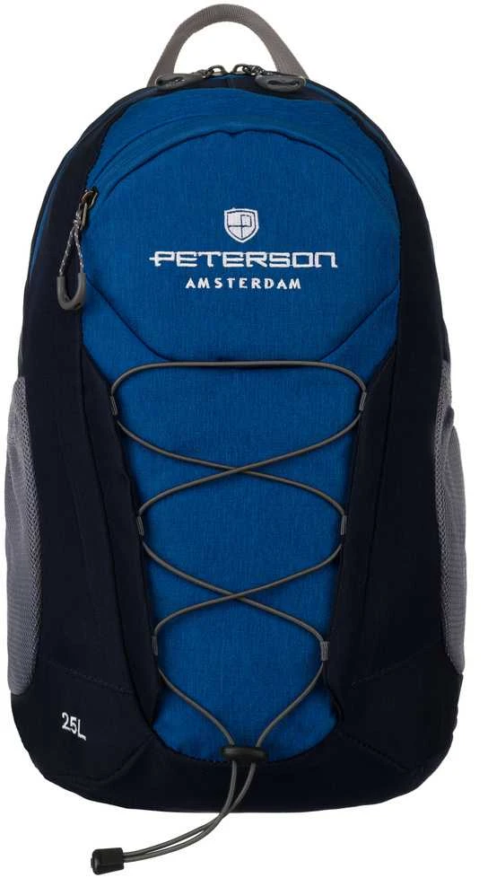 Mėlyna vyriška trekingo kuprinė „Peterson“ su patogiomis petnešomis K13