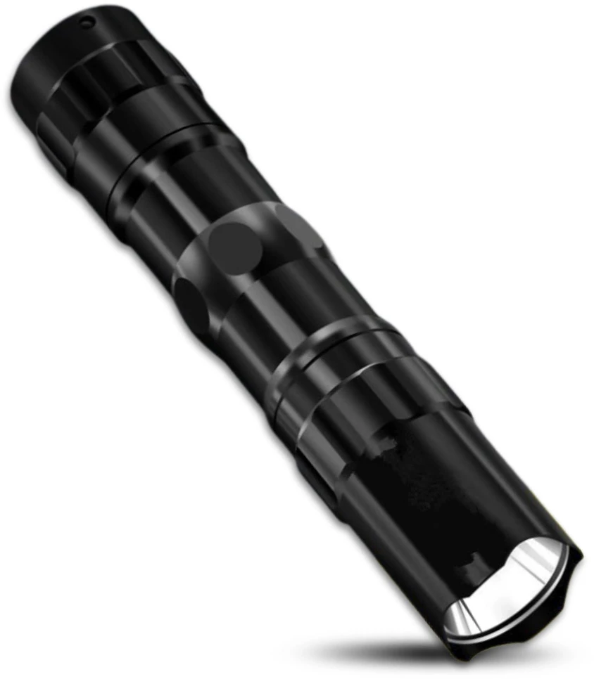 Mini LED žibintuvėlis, juodas, aliuminis Z8