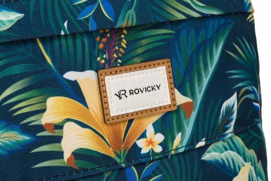 Klasikinis moteriškas poliesterio kuprinė su augalų raštu - Rovicky