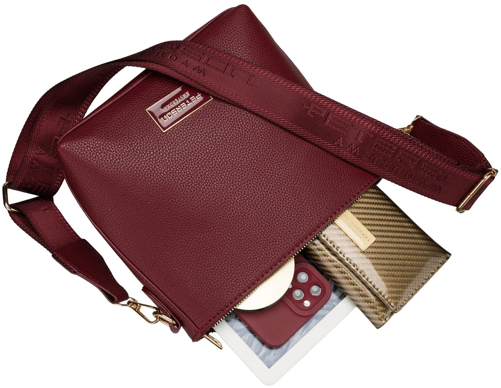 Moteriška bordo PU rankinė PTN H592