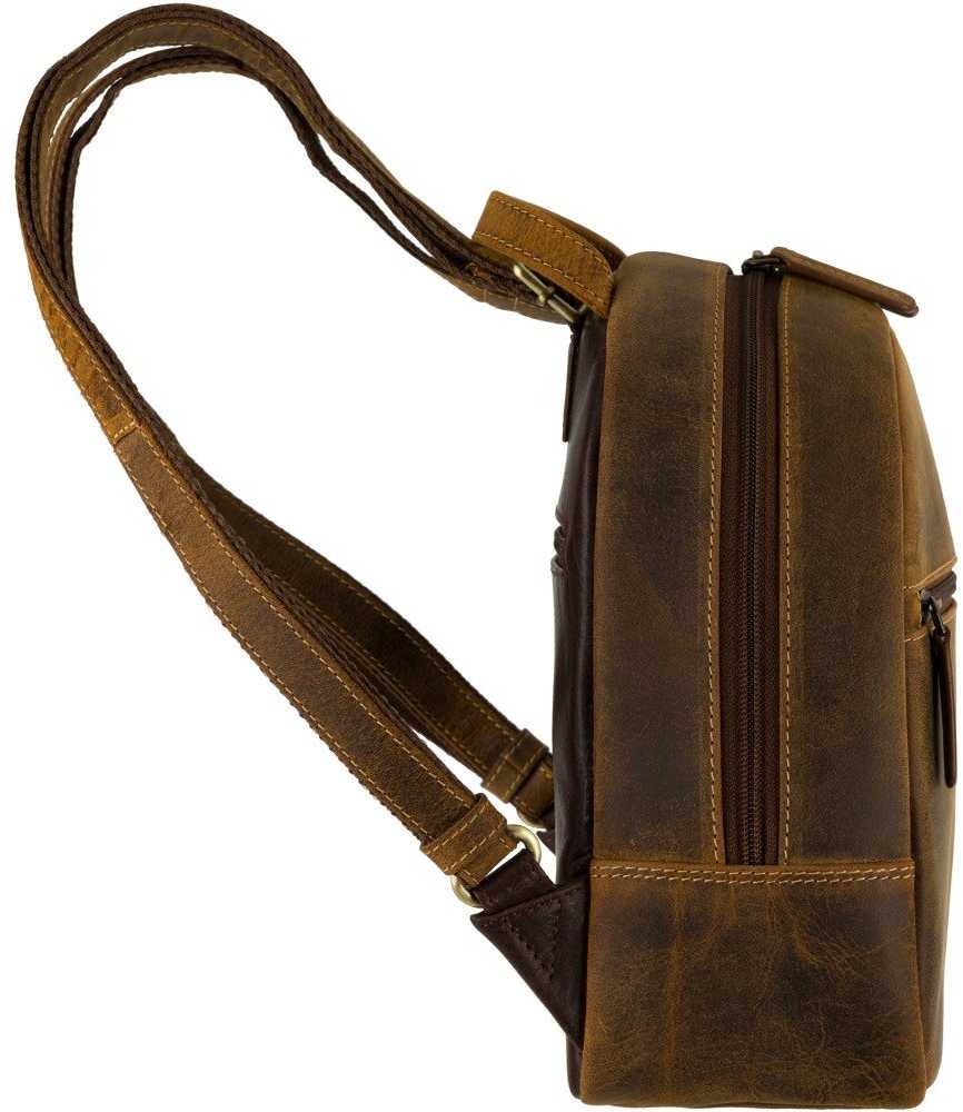 Moteriška odinė kuprinė, Visconti S-46, ruda