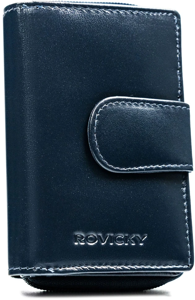 Moteriška odinė piniginė Rovicky, tamsiai mėlynaK83