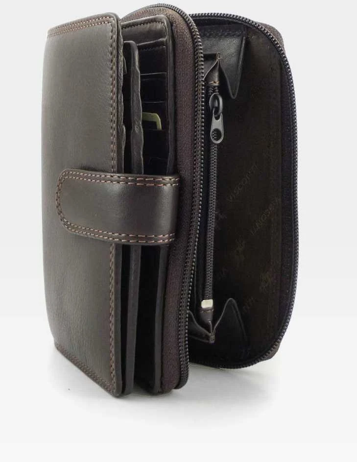 Moteriška odinė piniginė Visconti HT33, ruda