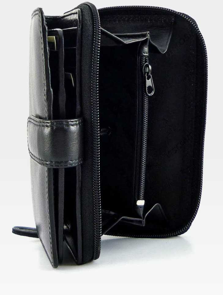 Moteriška odinė piniginė Visconti HT33, juoda