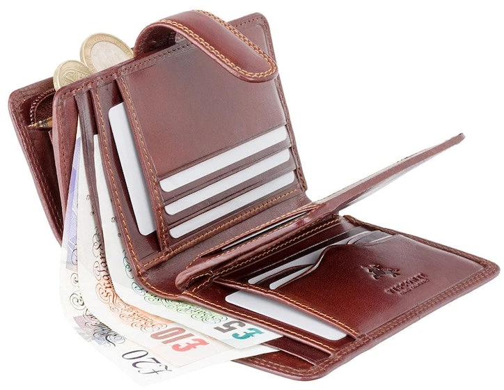 Moteriška odinė piniginė Visconti MZ11 Brown, ruda