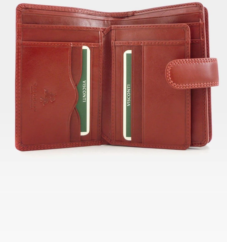 Moteriška odinė piniginė Visconti MZ11 red, raudona