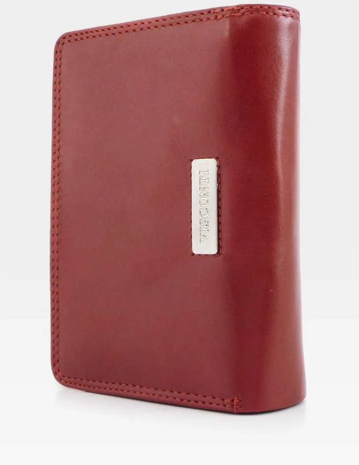 Moteriška odinė piniginė Visconti MZ11 red, raudona